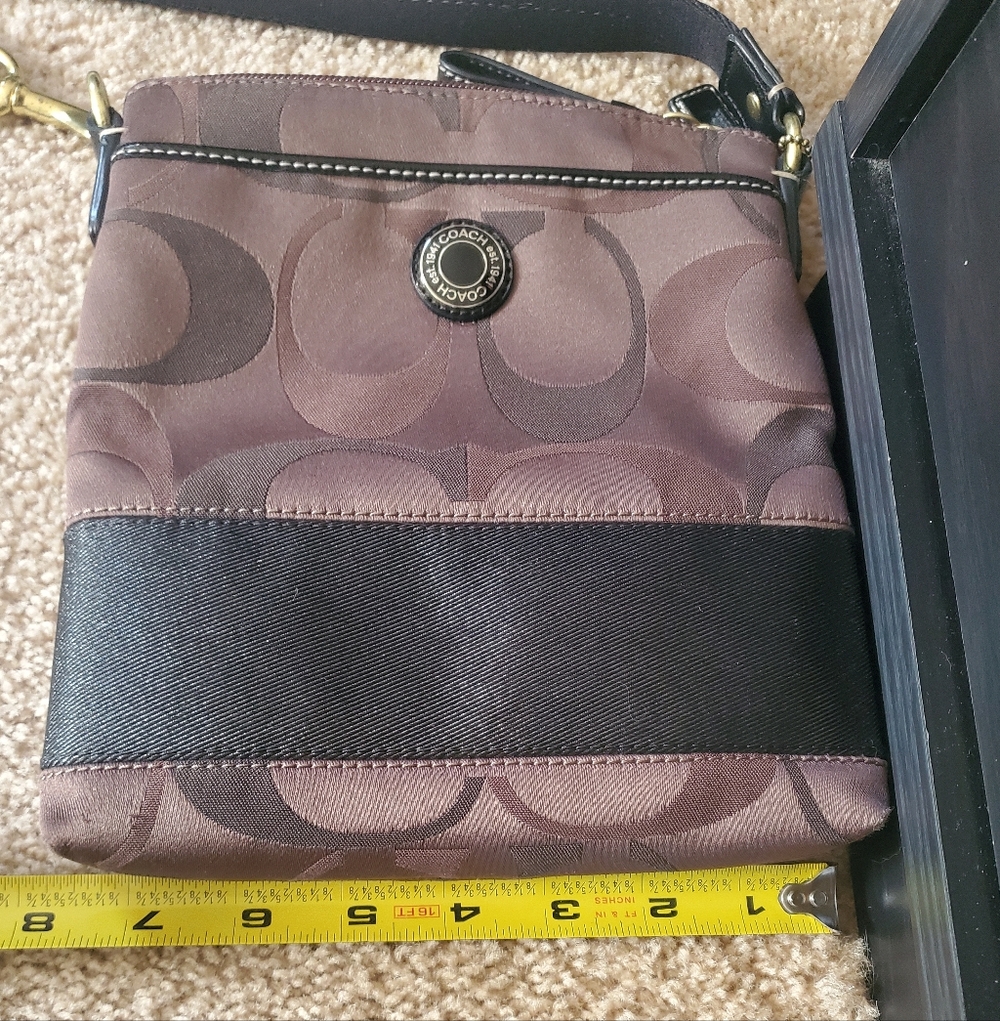 Coach Chocolate and Ebony Shoulder Bag